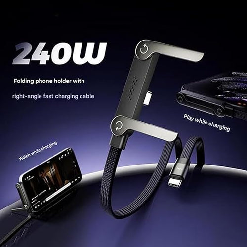 240W 2-in-1 C to C Cable with Phone Stand