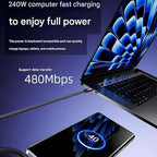 240W 2-in-1 C to C Cable with Phone Stand