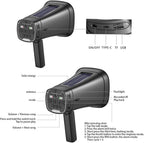 Solar-Powered Megaphone Speaker